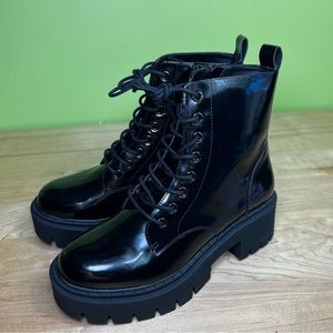 Madden Girl black combat boots size 8 New